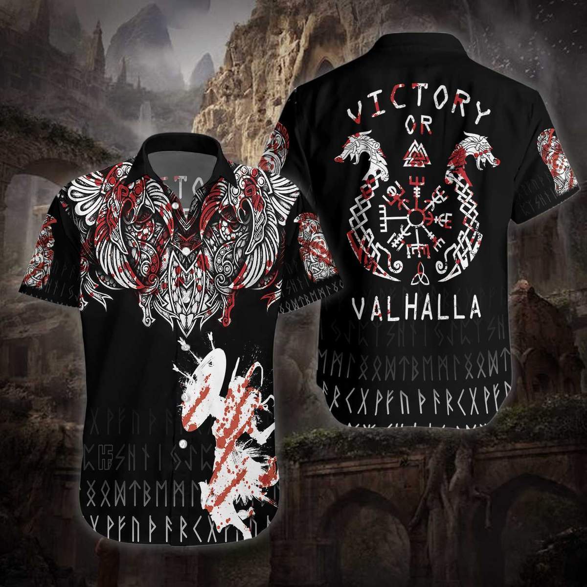 Victory Or Valhalla Hawaiian Shirt | Unisex | Adult | Hw6961