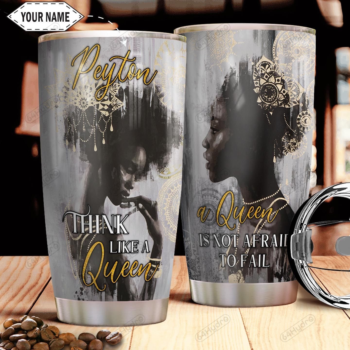 Black Queen Opw Personalized Tha2810039 Stainless Steel Tumbler