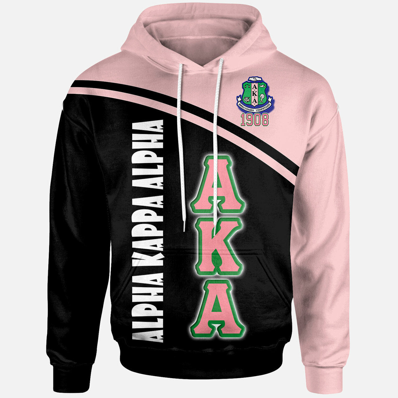 Alpha Kappa Alpha Hoodie Sorority Curve Version Hoodie