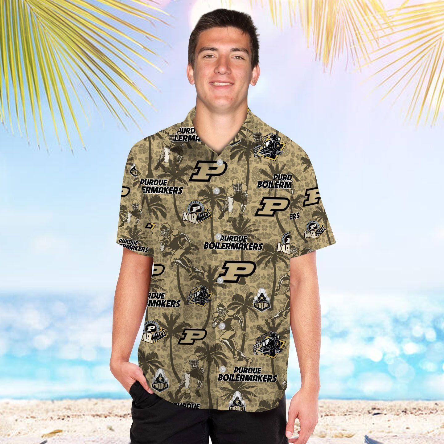 Purdue Boilermakers Name Personalized Coconut Tropical Hawaiian Shirts