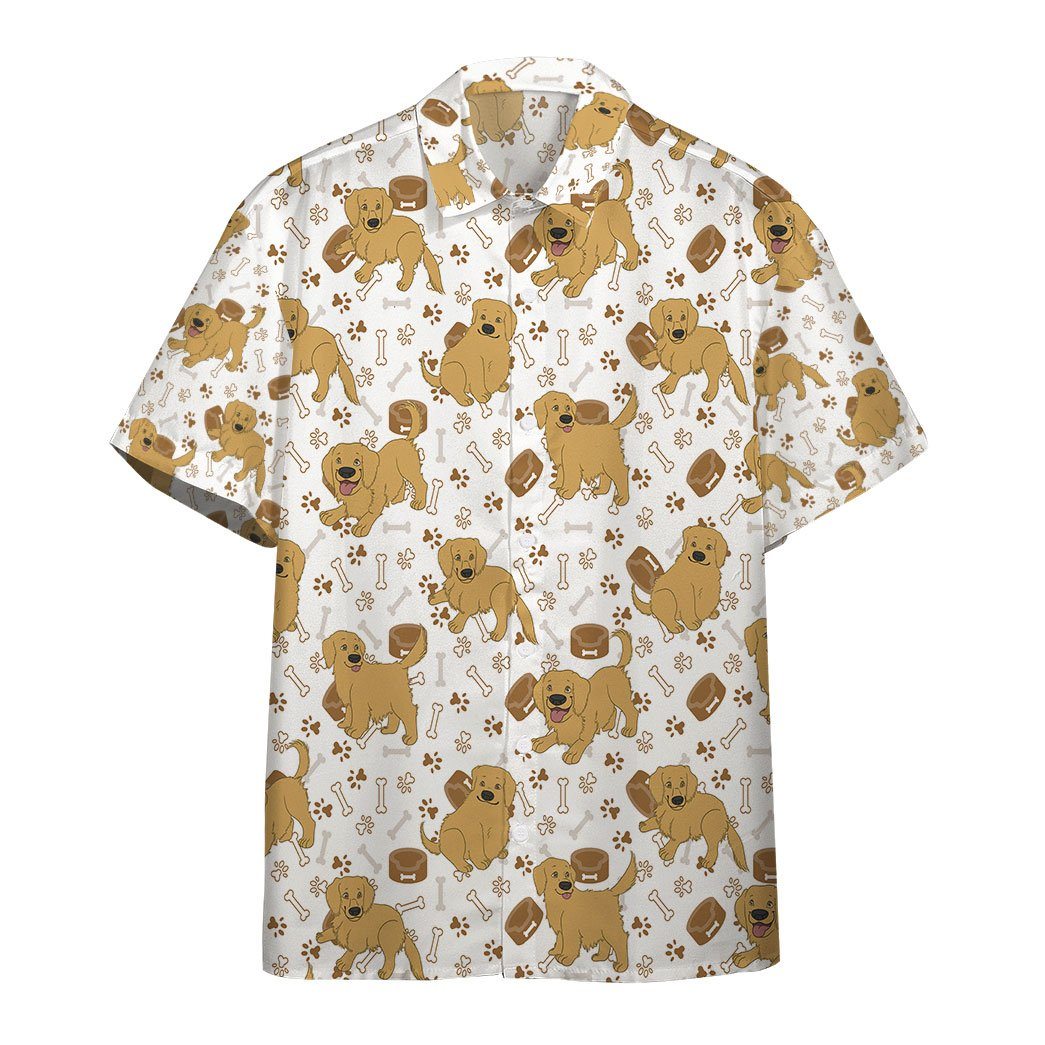 Gearhumans Golden Retriever Custom Hawaiian Shirt Ha16362