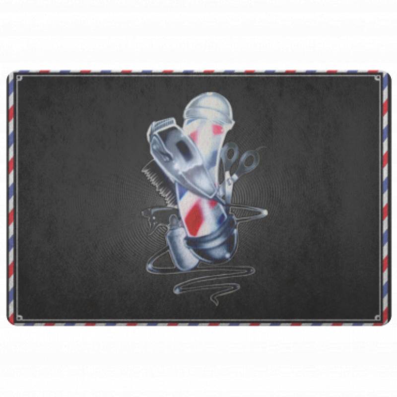 Barber Doormat 3D Barber Pole