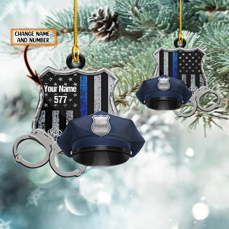 Personalized Police Combo Shaped Ornament Christmas