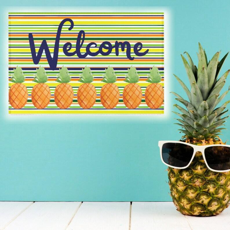 Welcome Pineapples Fruit Doormat Indoor And Outdoor Mat Entrance Rug Sweet Home Decor Closing Gift Gift For Friend Family Fruit Lovers Gift Idea