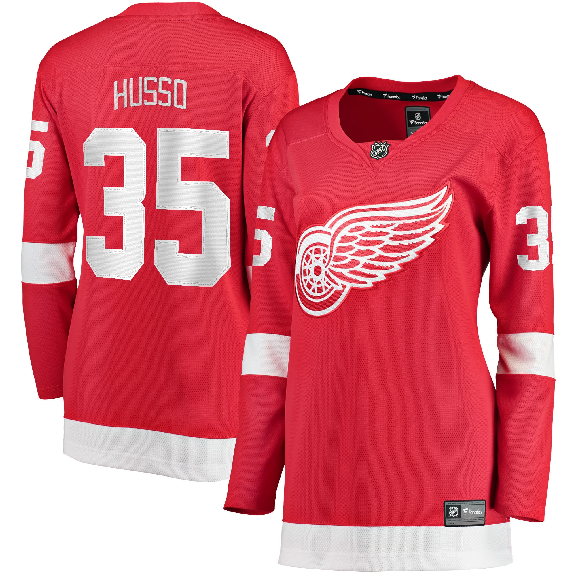 Ville Husso Detroit Red Wings Branded Women's Home Breakaway Player Jersey – Red