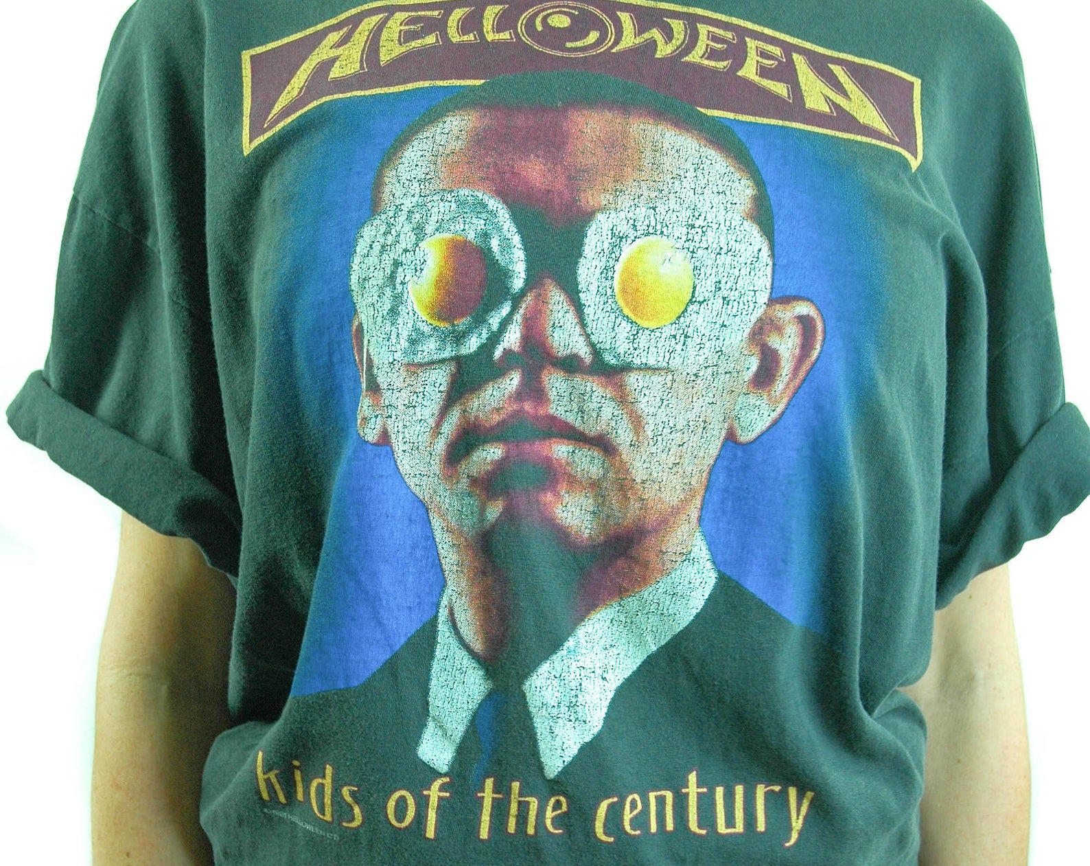 Vintage Helloween Shirt 1991 Concert Shirt Of The Century Halloween Shirt Metallica Iron Maiden Slayer Black Sabbath Metal Band Tee