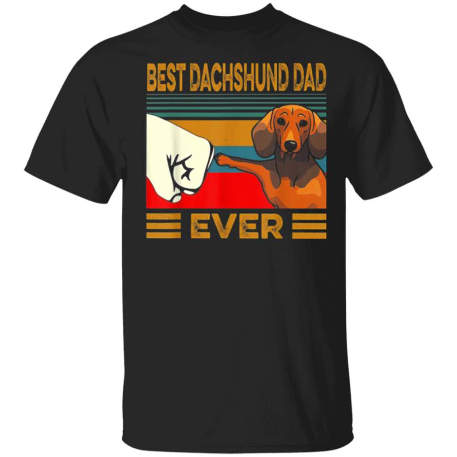 Best Dachshund Dad Ever Retro Vintage TShirt