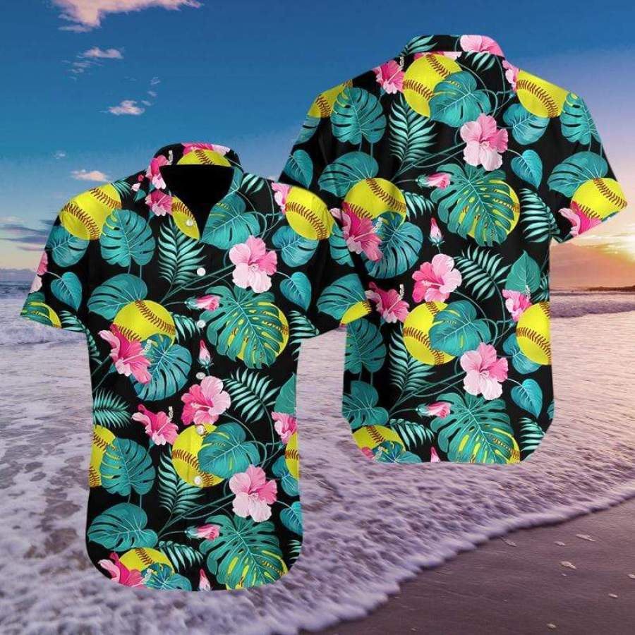 Amazing Softball Simple Hawaii Aloha Shirts Fantastic Ha48618