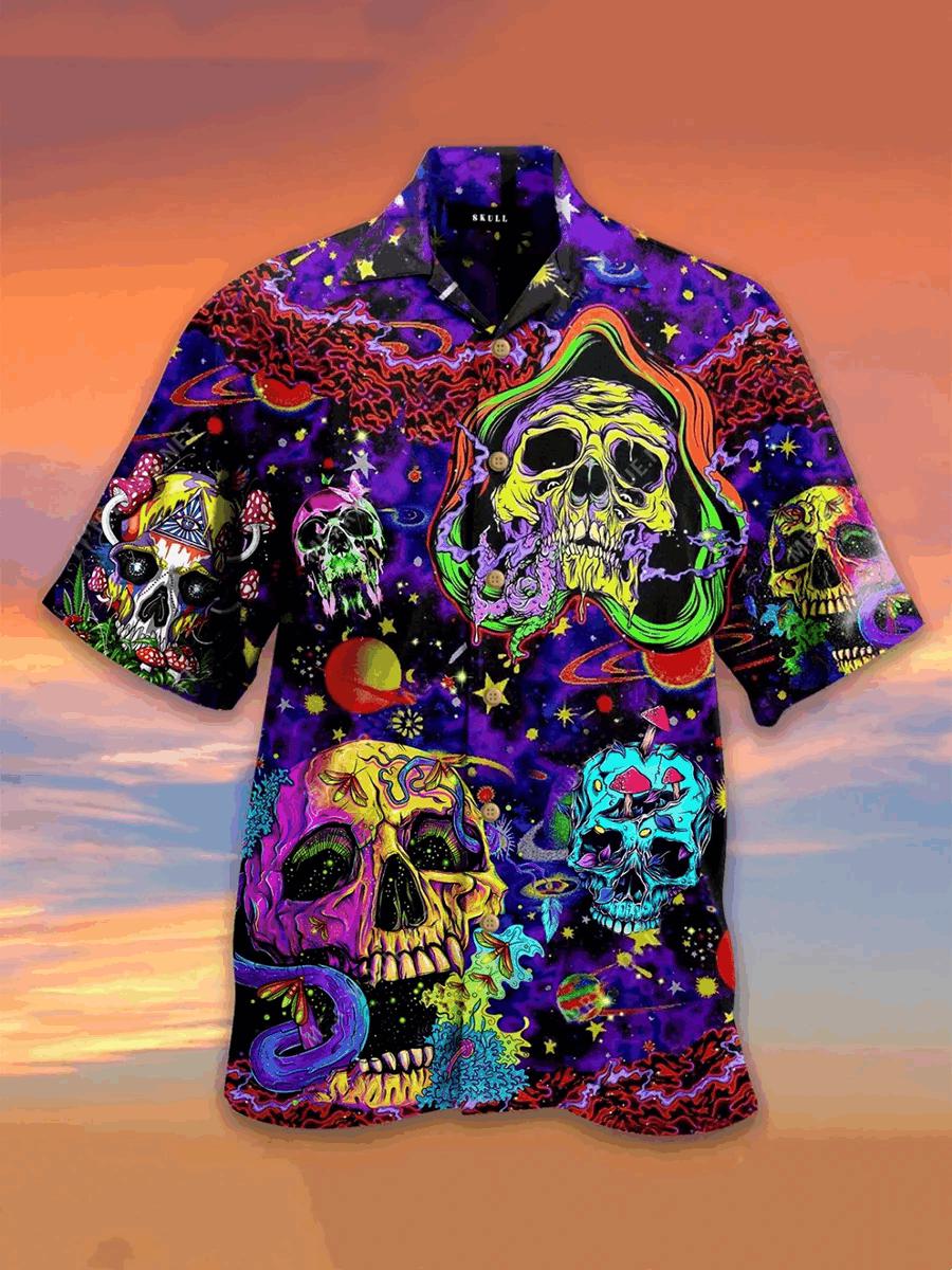 Skull Hippie Hawaii Shirt For Men Women Adult Ha60118