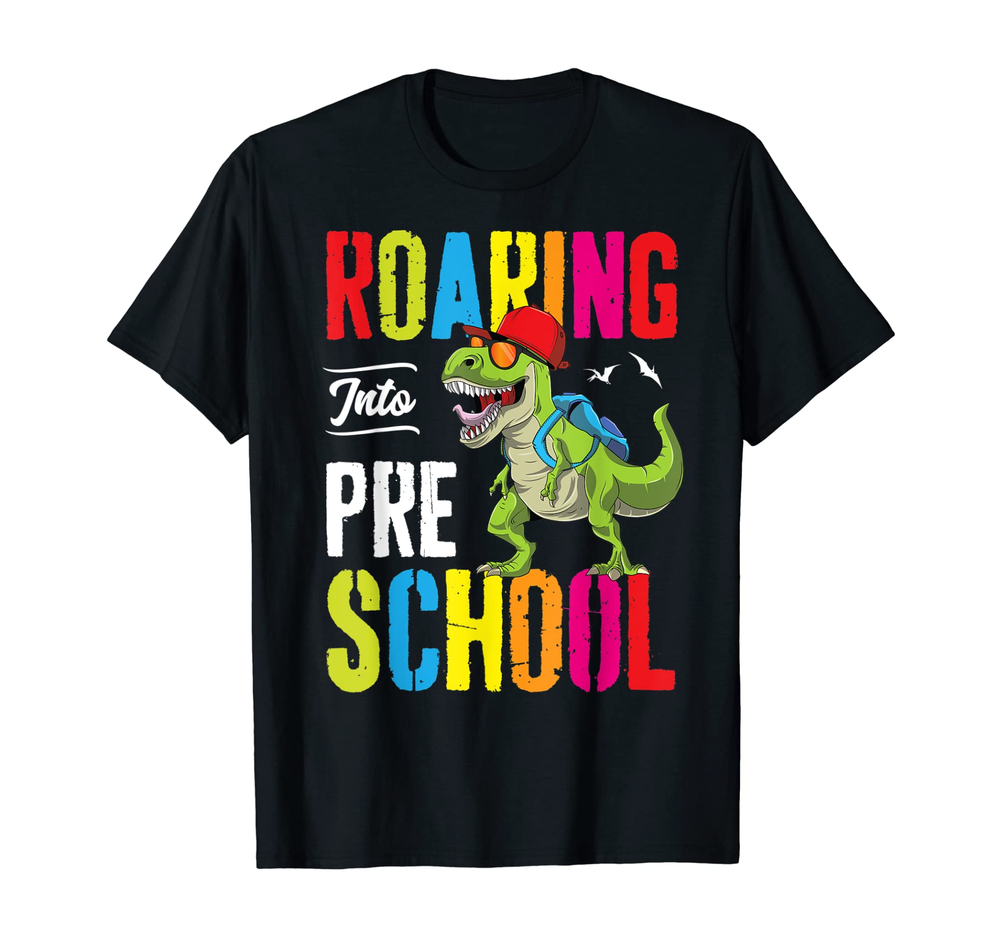 Roaring Into Preschool Dinosaur Teacher Pre K Back To School T-Shirt