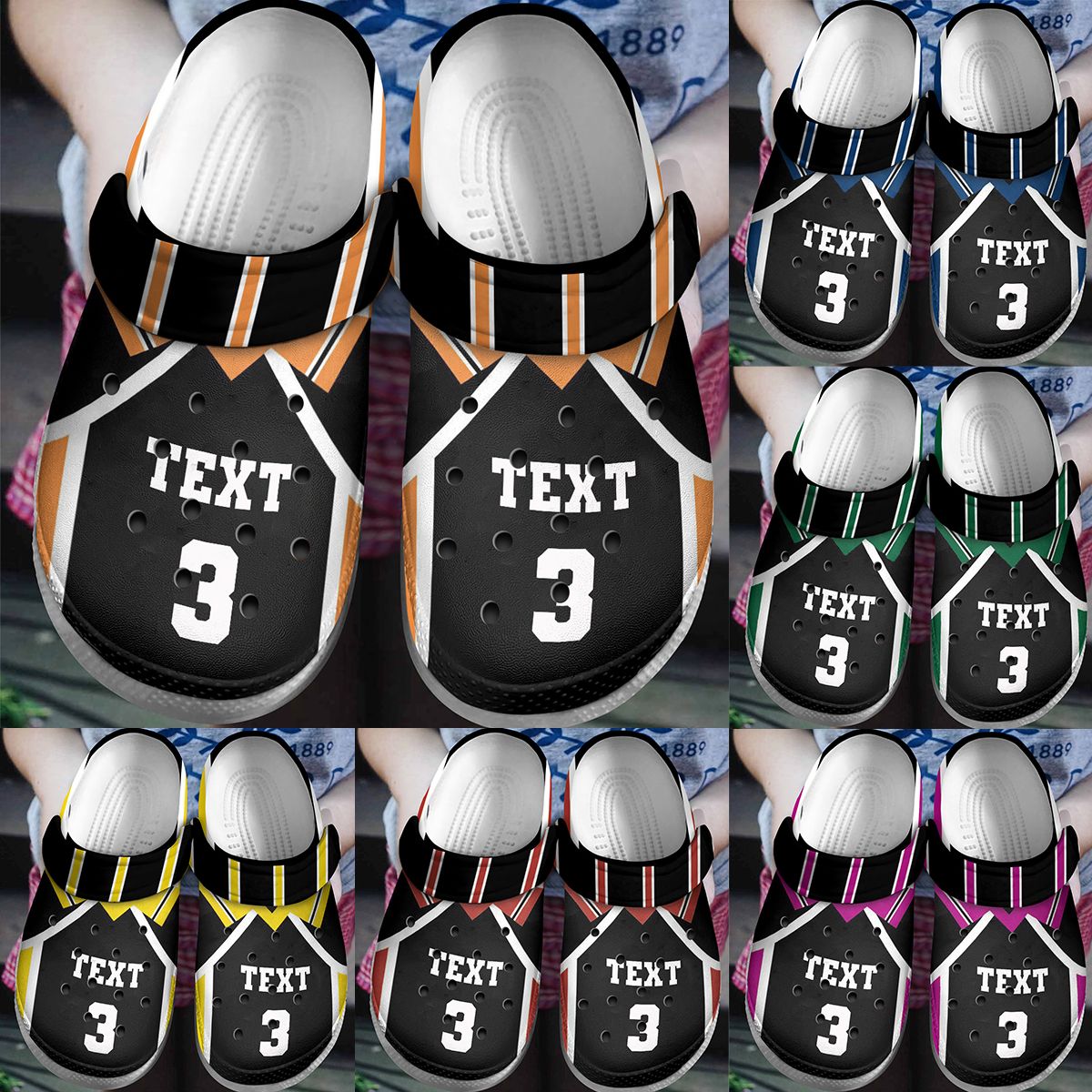 Volleyball Personalized Clog, Custom Name, Text, Color, Number Fashion Style For Women, Men, Kid, Print 3D Volleyball Uniform