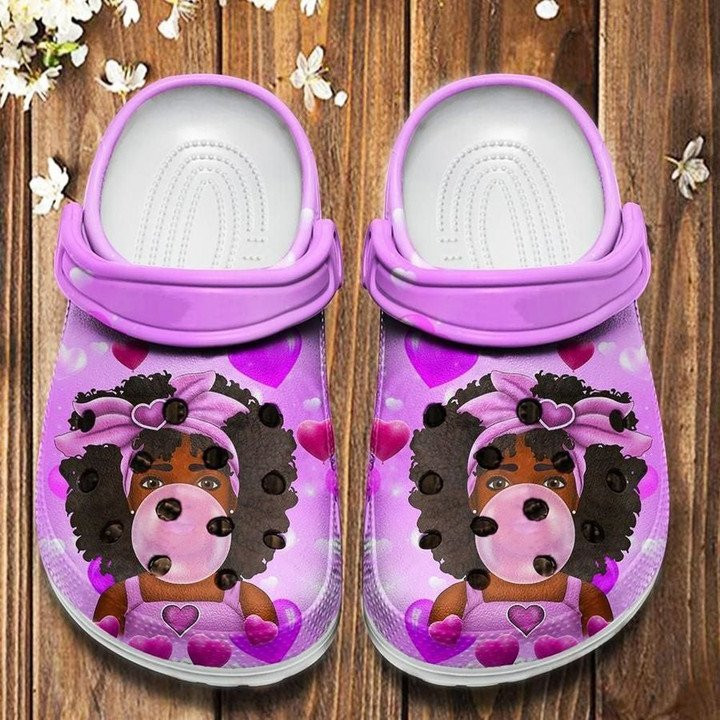 Fight Breast Cancer Melanin Poppin Bubble Cute clogs Classic Clogs Shoes Baby Melanin Poppin Art Outdoor Shoes