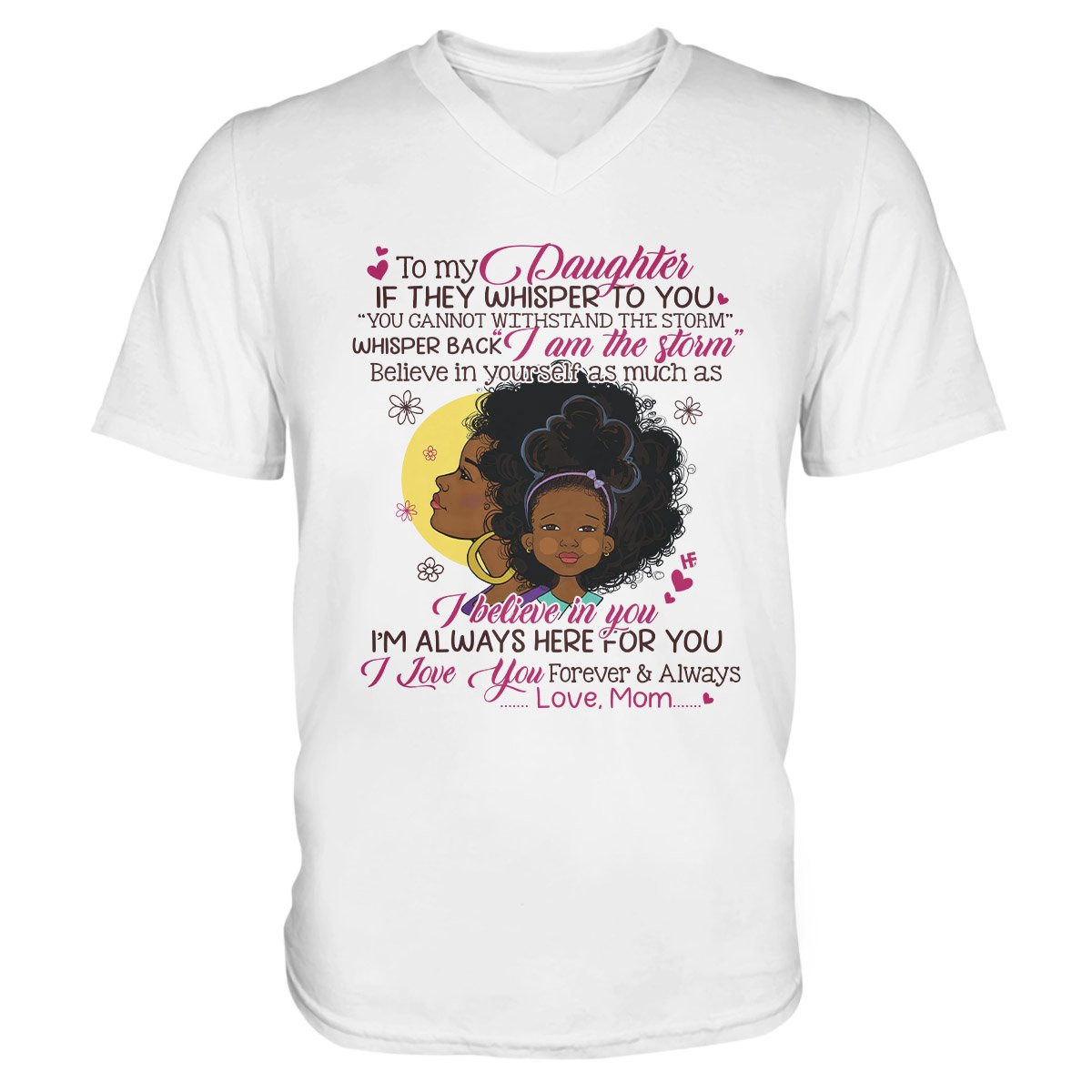 To My Daughter Black Girl Magic Ez15 2809 Men V-Neck T-Shirt