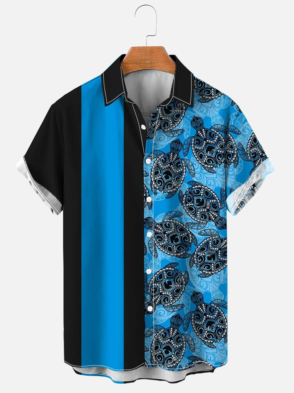 Men’S Sea Turtle Print Hawaiian Shirt