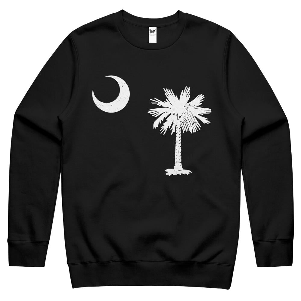 South Carolina State Flag Palmetto Tree Crescent Moon Sc Crewneck Sweatshirt