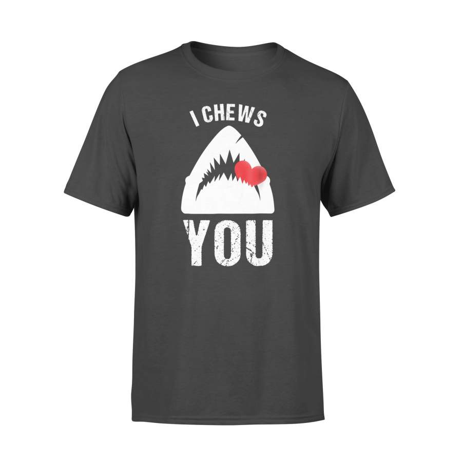 Valentines Shirt for Boys Funny Shark Quote T Shirt Chews You – Standard T-shirt