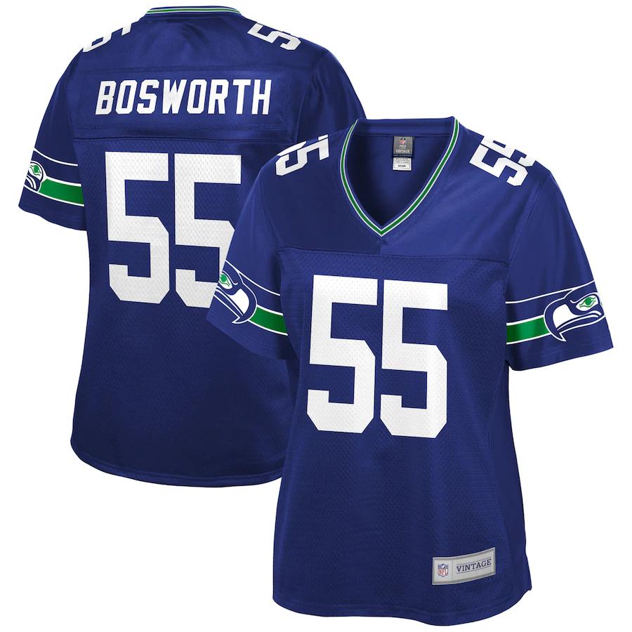 Brian Bosworth Seattle Seahawks NFL Pro Line Womens Retired Player Jersey – Royal