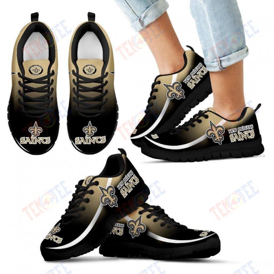 Mens Womens Orleans Saints Sneaker Mystery Straight Line Up Sneaker Running Shoes For Men Women TDT528