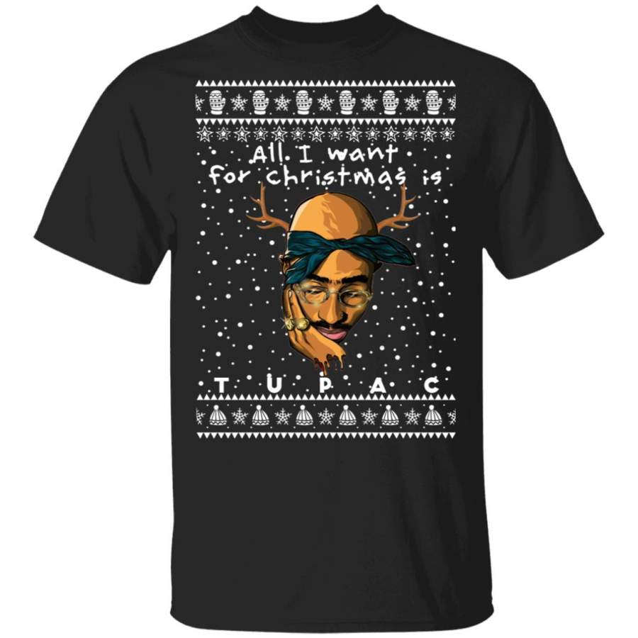 Tupac Rapper Ugly Christmas Sweater, Long Sleeve, Hoodie