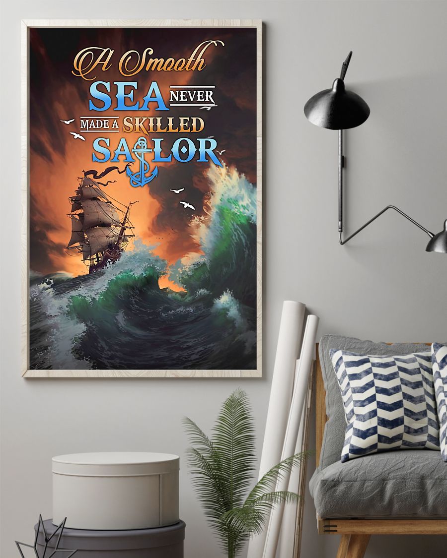 Professions Poster – Sailor A Smooth Sea Vertical Canvas And Poster | Wall Decor Visual Art