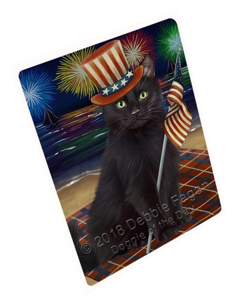 4Th Of July Independence Day Firework Black Cat Blanket Blnkt84927