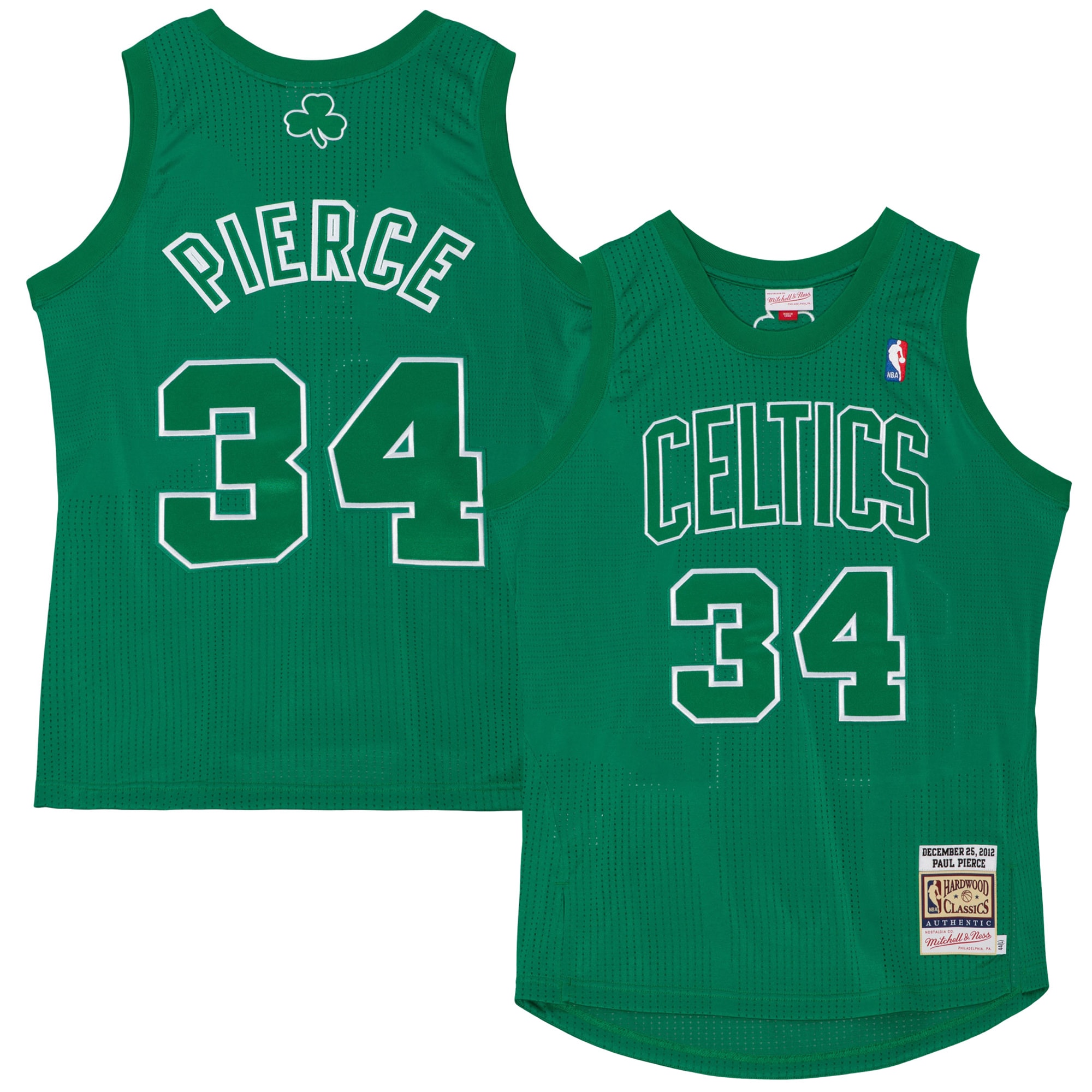 Paul Pierce Boston Celtics Mitchell & Ness 2012 Authentic Player Jersey – Kelly Green