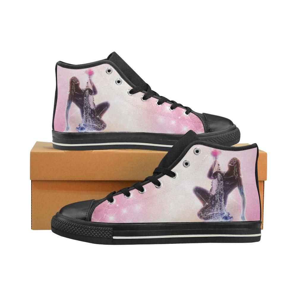 Aquarius Black Women’s Classic High Top Canvas Shoes