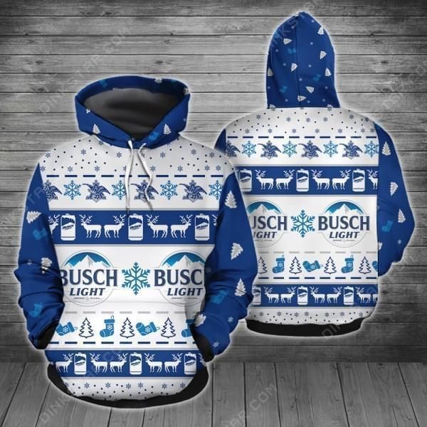 Anheuser Busch Light Ugly Christmas 3D Hoodie