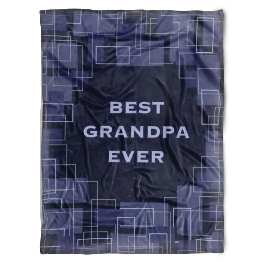 To My Grandpa Best Grandpa Ever Blue Pattern Fleece Blanket Gift For Grandparents Gift From Granddaughter Gift For Grandson Home Decor Bedding Couch Sofa Soft And Comfy Cozy