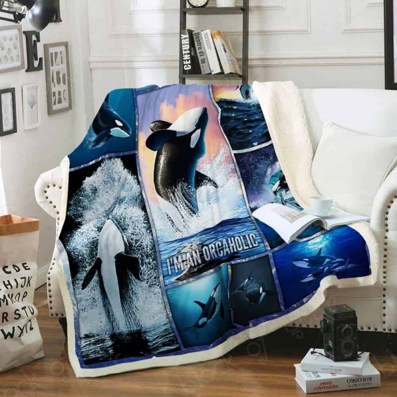 Killer Whale Orcaholic JQQ2236 Fleece Blanket