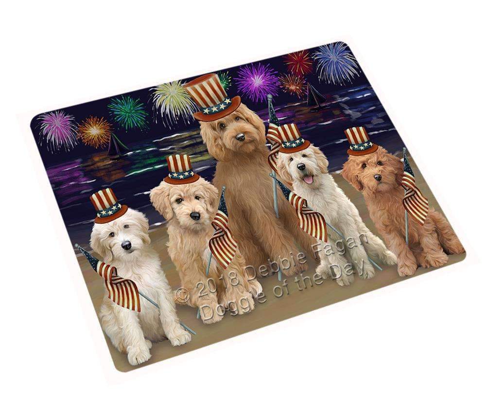 4Th Of July Independence Day Firework Goldendoodles Dog Blanket Blnkt85116