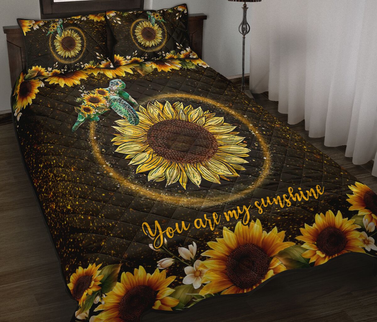 You Are My Sunshine Turtle Quilt Set 0622