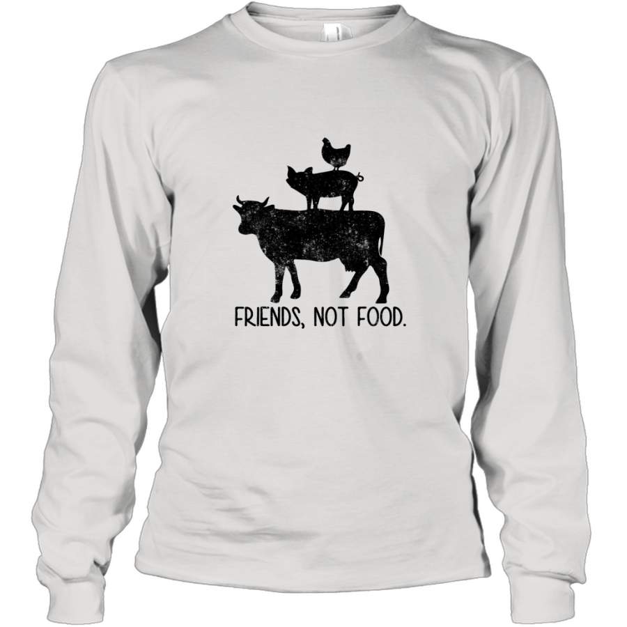 Vegan Protein Animal Lover Meatless Diet Tee Long Sleeve T-Shirt