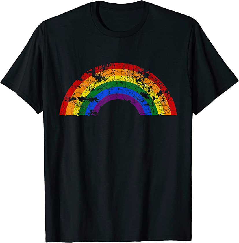 Vintage LGBT rainbow LGBTQ Pride Flag T-Shirt