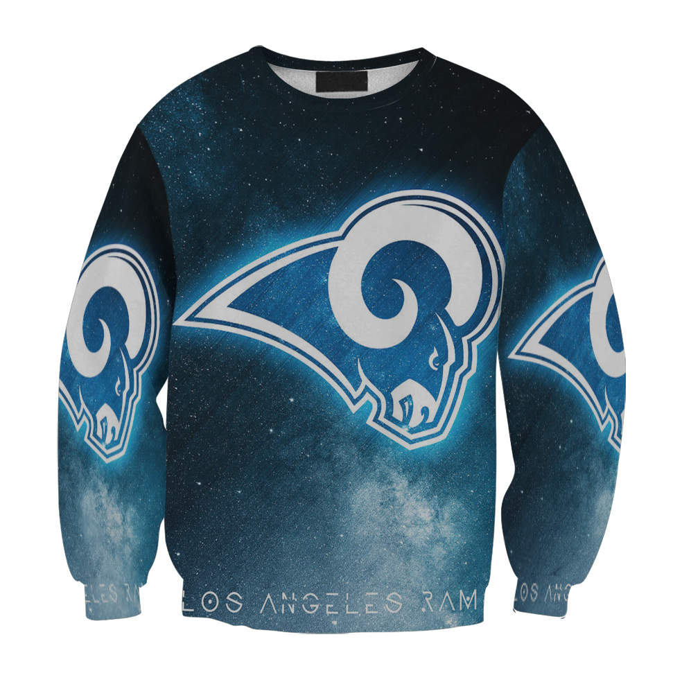 Los Angeles Rams White Blue Galaxy Gift For Fan 3D Full Printing Sweatshirt