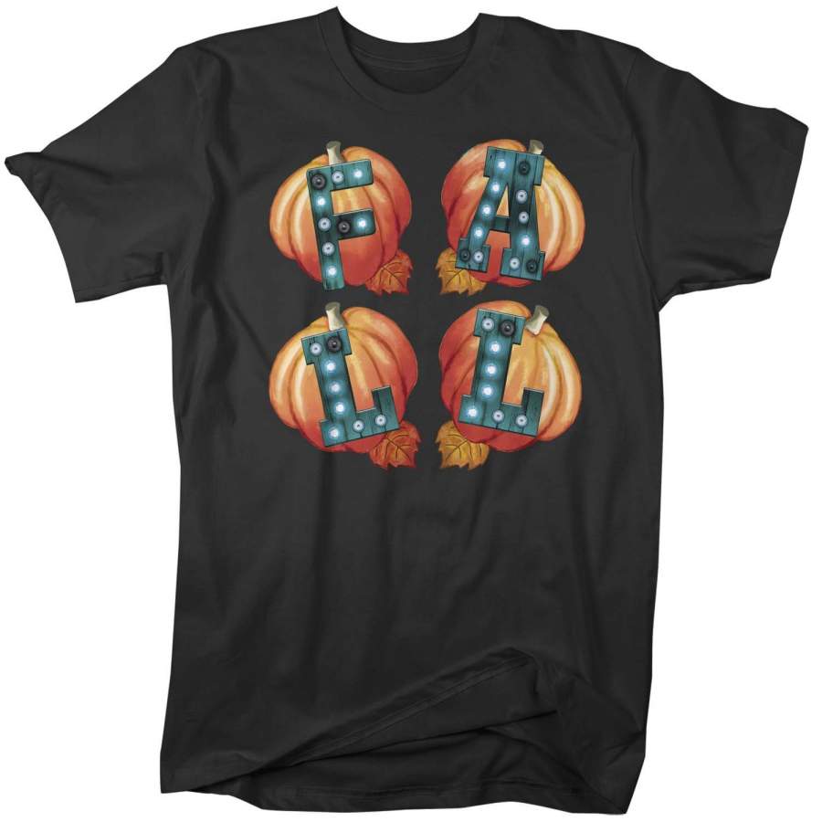 Men’s Fall Pumpkins T Shirt Cute Fall Shirt Fall Pumpkin Vintage Fall Tee Boho Cute Fall Season Tee