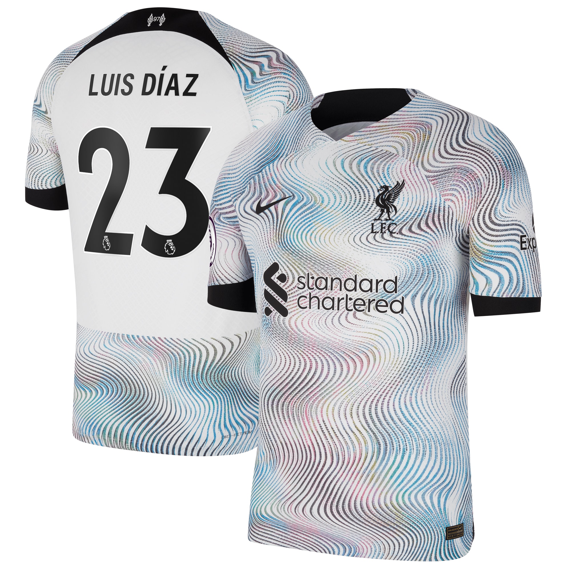 Luis Diaz Liverpool 2022/23 Away Vapor Match Authentic Player Jersey – White