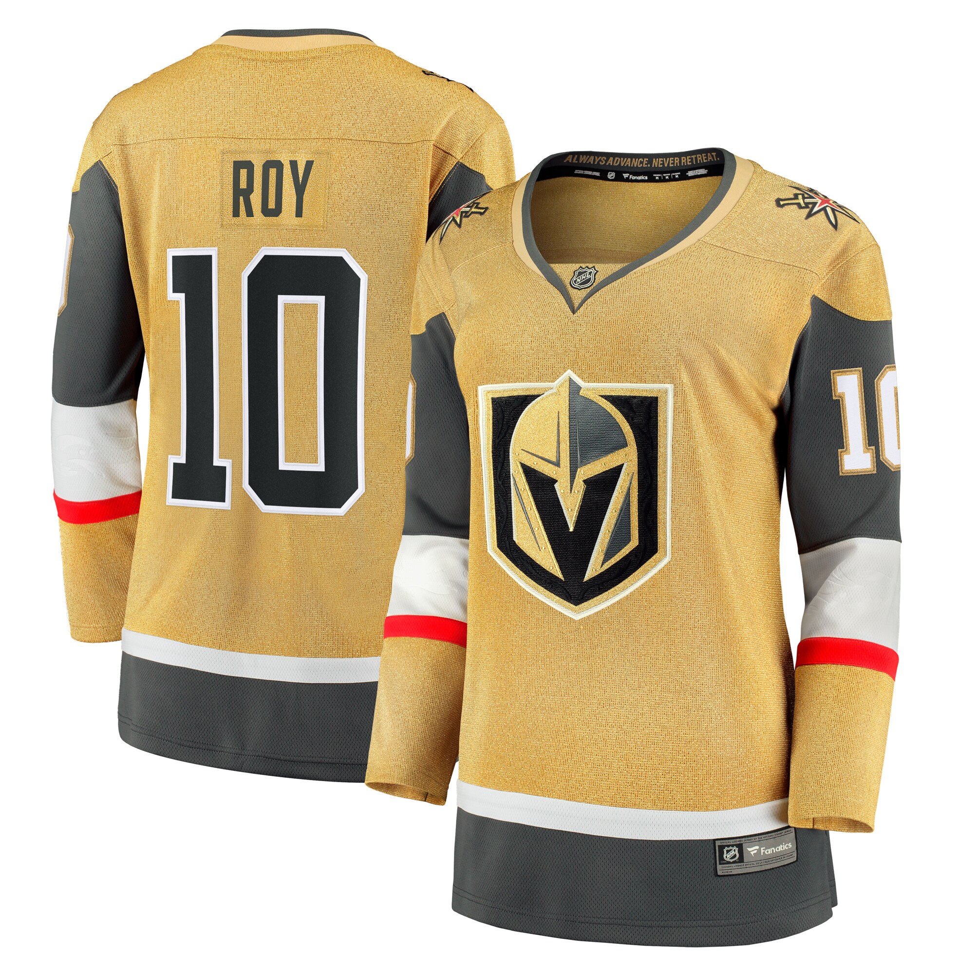 Nicolas Roy Vegas Golden Knights Branded Women's Home Breakaway Player Jersey – Gold