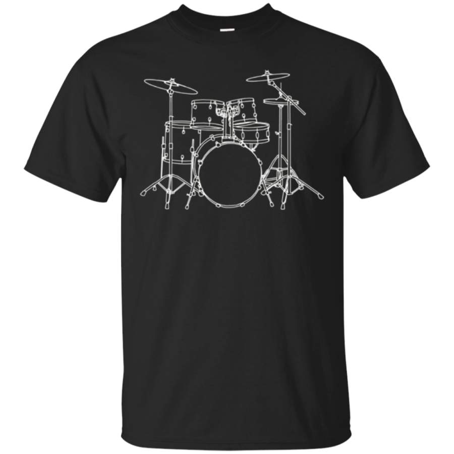 AGR Drummer Drum Set Outline T-shirt