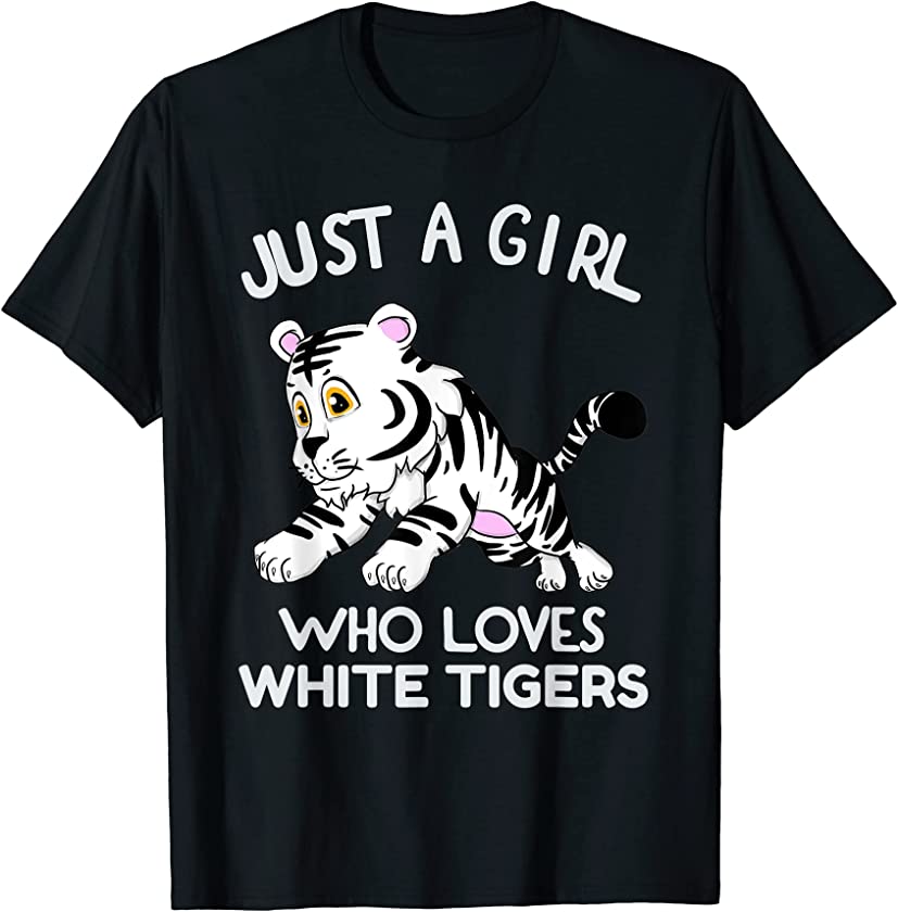 Black And White Tiger Tigers Costume For Girls Women Kids T-Shirt