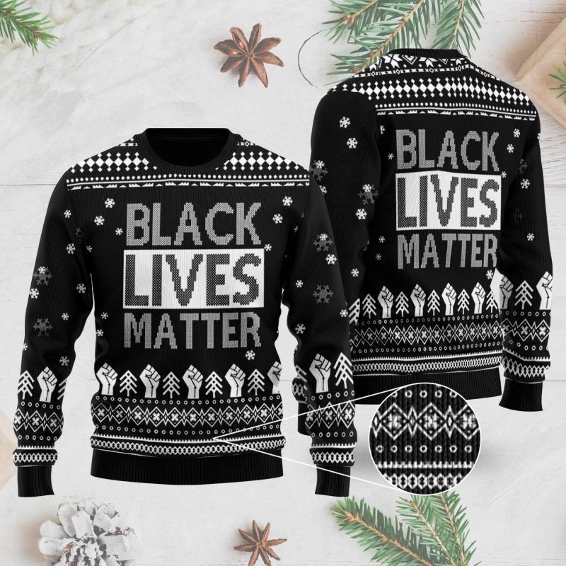 Black Lives Matter 3D Ugly Christmas Sweater