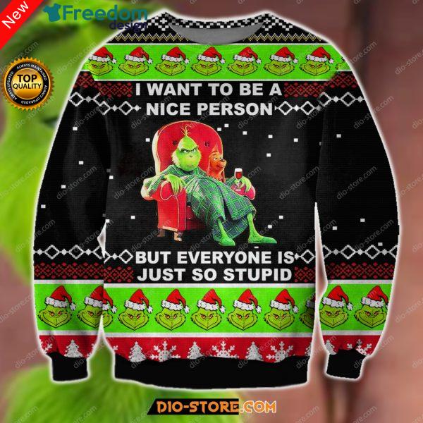 3D Print The Grinch – I Want To Be A Nice Person Ugly Christmas Sweater