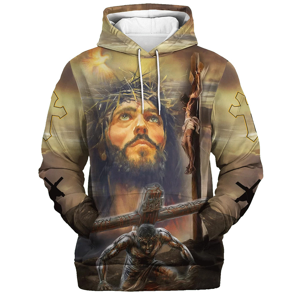 Jesus On The Cross 3D Hoodies Jesus Hoodie Men & Women Christian Hoodie 3D Printed Hoodie