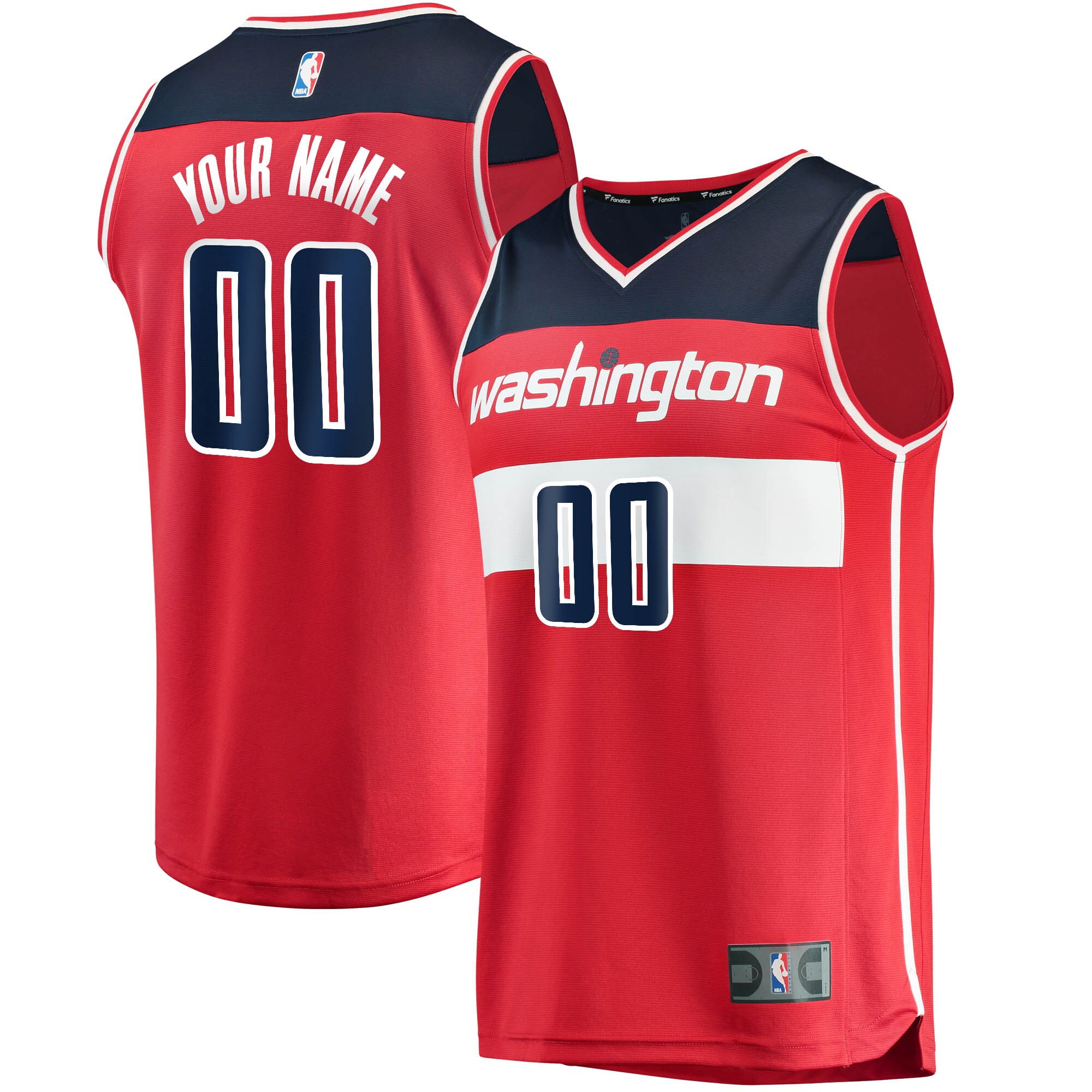 Washington Wizards Branded Fast Break Custom Replica Jersey Red – Icon Edition