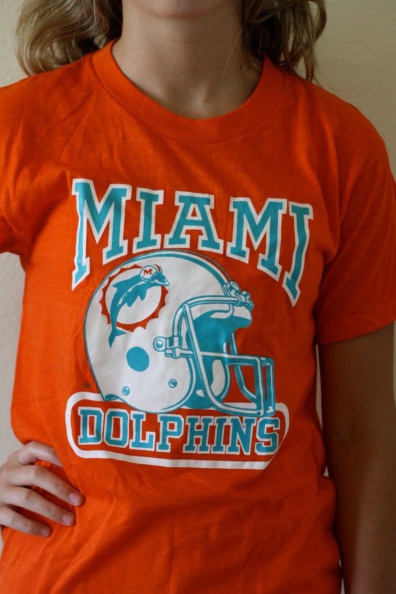 Miami Dolphins   Orange Vintage Tee