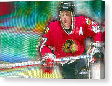 Jeremy Roenick Chicago Blackhawks Tony Rubino Canvas Print