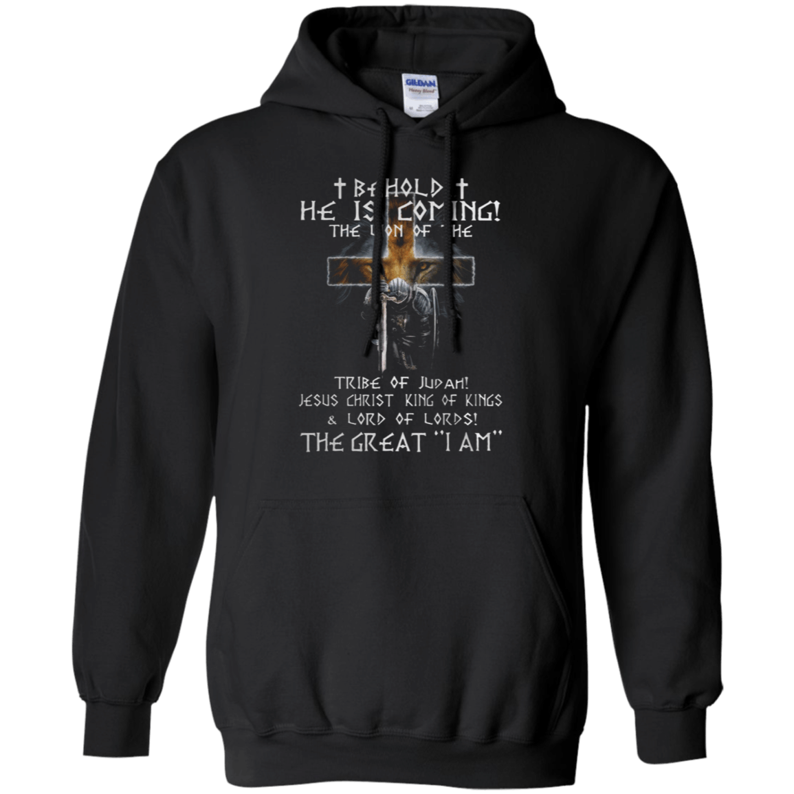 Behold he is coming the lion of the tribe of Judah Jesus Christ king of kings shirt Hoodie