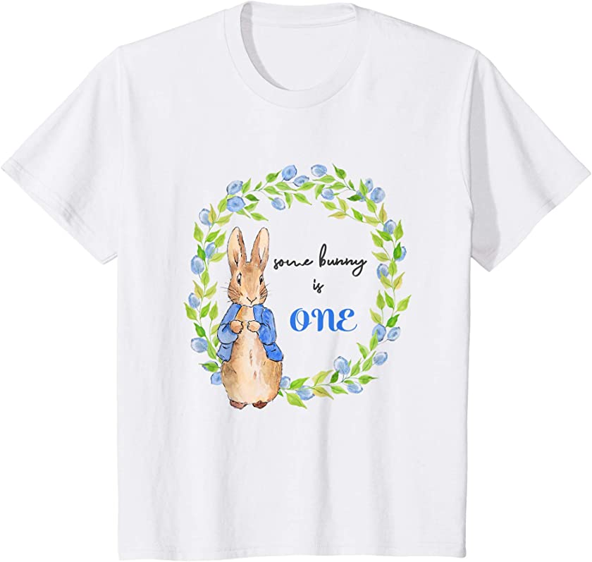 Kids Some Bunny Is One Easter 1st B-Day Boy First Birthday Girl T-Shirt