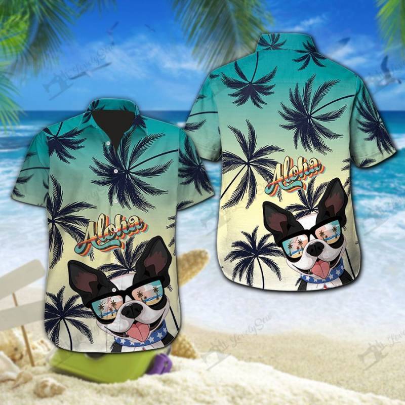 Boston Terrier Aloha Hawaii Shirt Ha18433