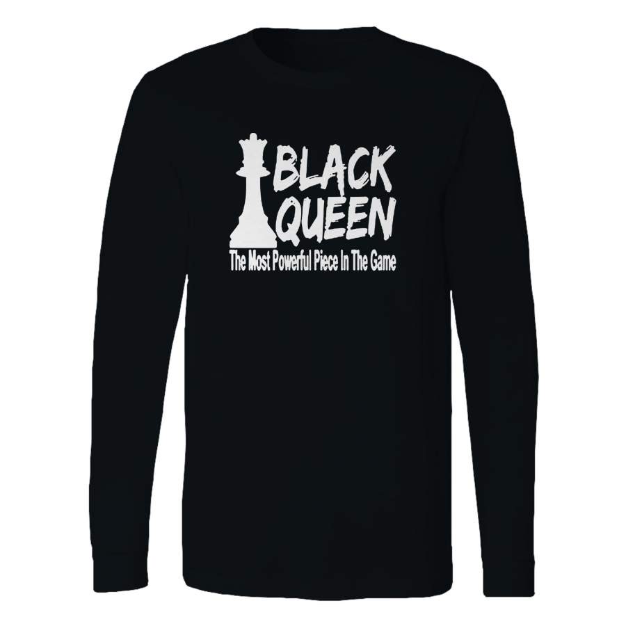 Black Queen Chess Piece Black History Long Sleeve T-Shirt